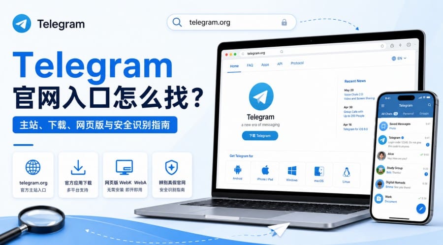 Telegram 官网入口怎么找?主站、下载、网页版与安全识别指南